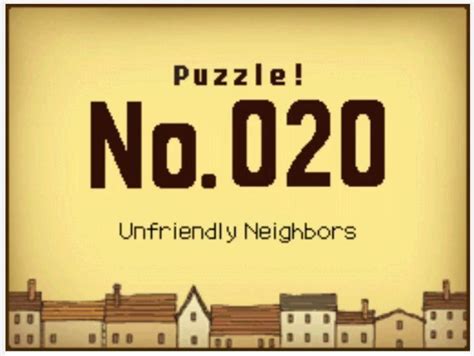 professor layton curious village puzzles|Puzzle 020 .